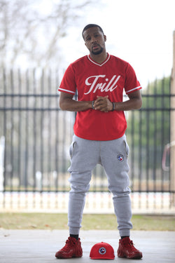 Forever Trill Red Baseball Jersey